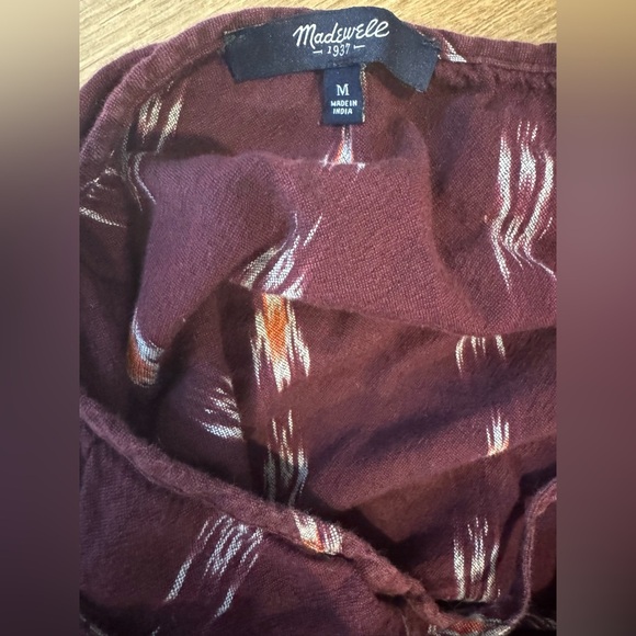 Madewell Burgundy Patterned Dress - Picture 4 of 5